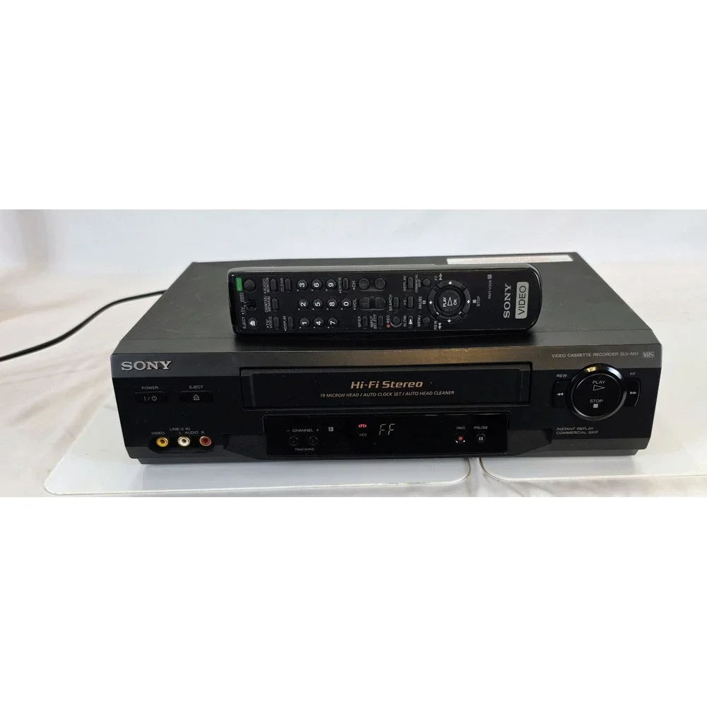 Sony SLV-N51 4-Head HiFi Stereo VHS VCR Player Recorder Bundle w/ Remote Tested